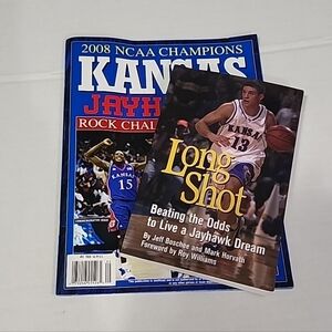 Kansas Jayhawks Blue Commemorative Magazine & 'Long Shot' Book Bundle